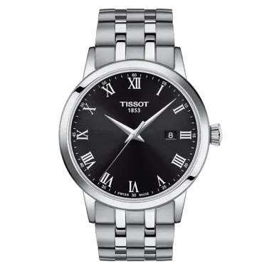 Montre Tissot T-Classic Dream Gent quartz cadran noir bracelet acier 42 mm