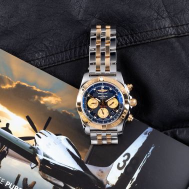 Breitling Chronomat 44 watch gold and steel 2016 Full Set
