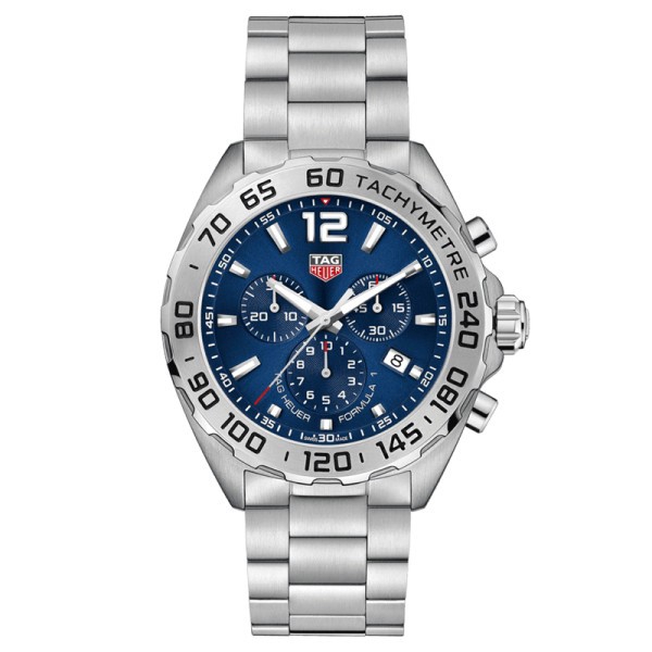 Montre TAG Heuer Formula 1 quartz cadran bleu bracelet acier 43 mm