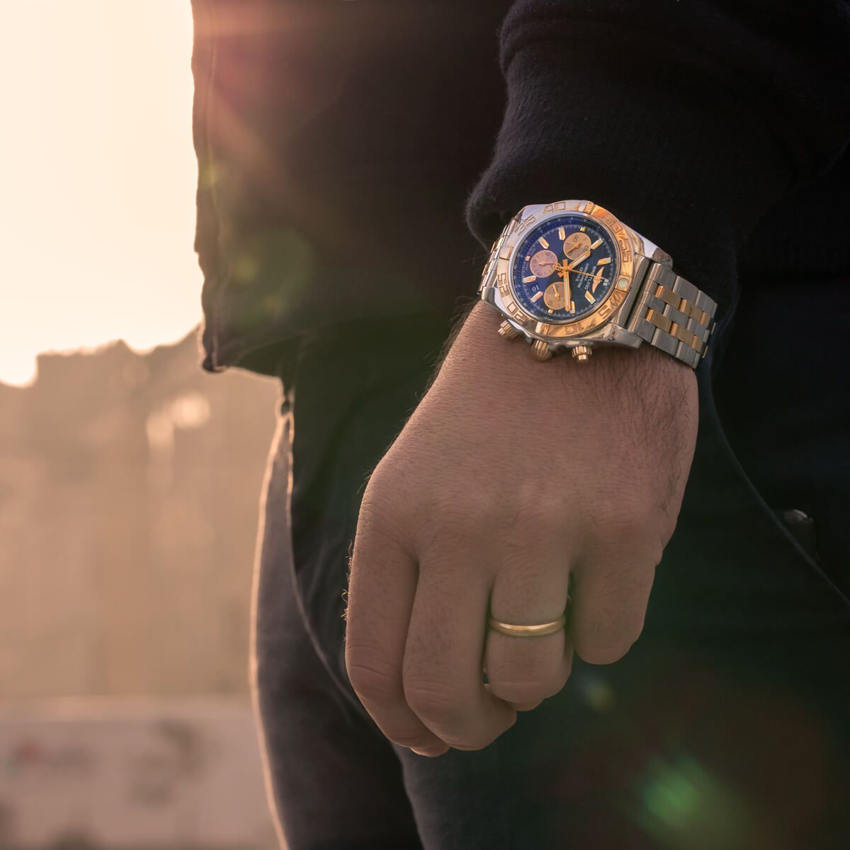 Montre Breitling Chronomat 44 or et acier 2016 Full Set