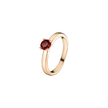 Solitaire Lepage Evidence en or rose rubis brillant - Soldat_PL