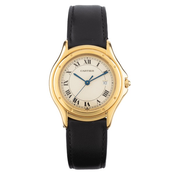 Montre Cartier Cougar quartz or jaune 32 mm 1980s 116000