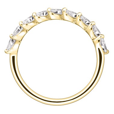 Alliance Lepage Suzanne en or jaune et diamants taille navette