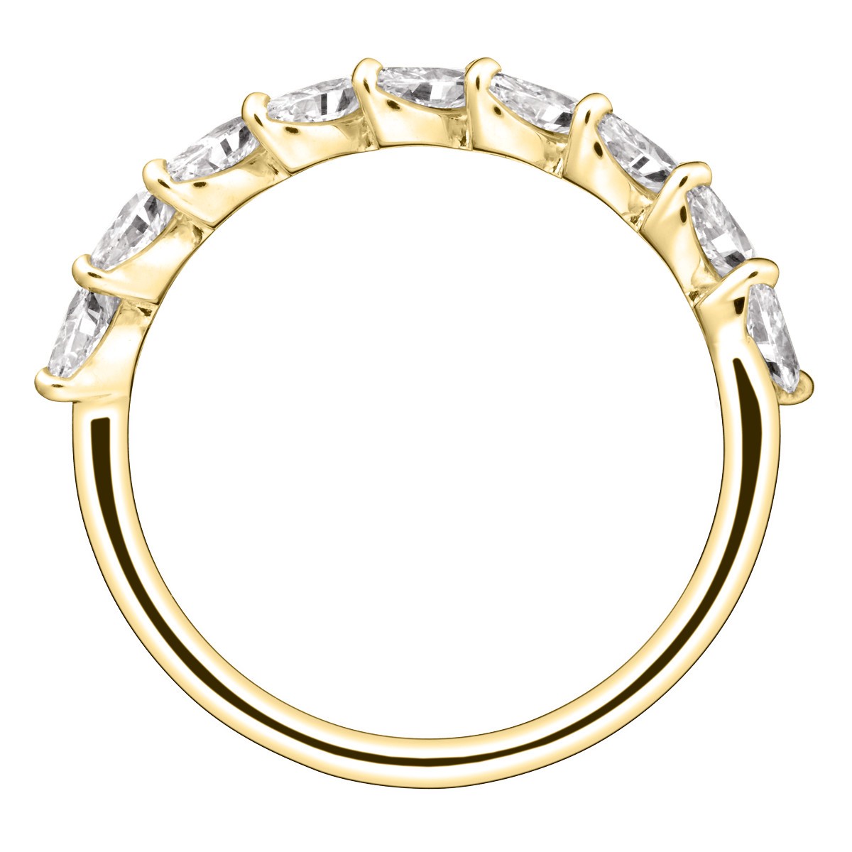 Alliance Lepage Suzanne en or jaune et diamants taille navette