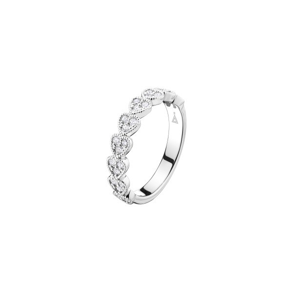 Alliance Lepage Valentine en or blanc et diamants