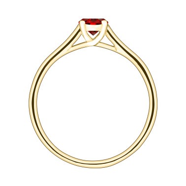 Solitaire Lepage Jackie en or jaune et rubis