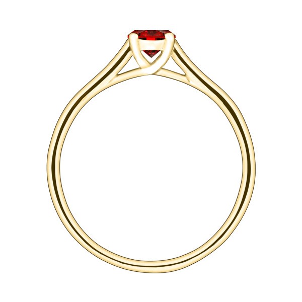 Solitaire Lepage Jackie en or jaune et rubis