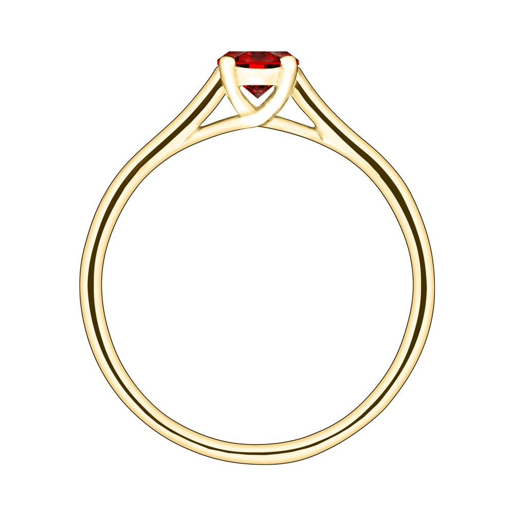 Solitaire Lepage Jackie en or jaune et rubis