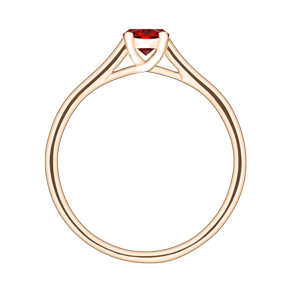 Solitaire Lepage Jackie en or rose et rubis
