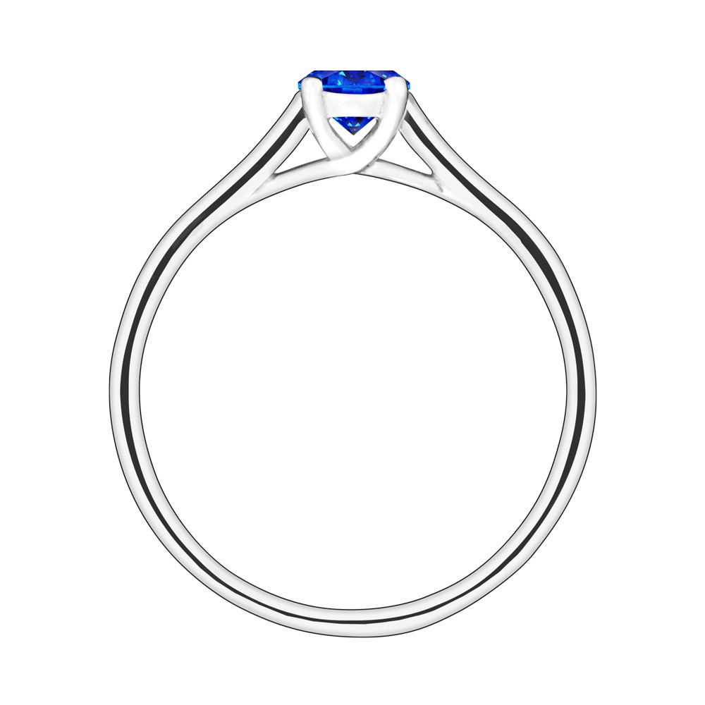 Solitaire Lepage Jackie en or blanc et saphir