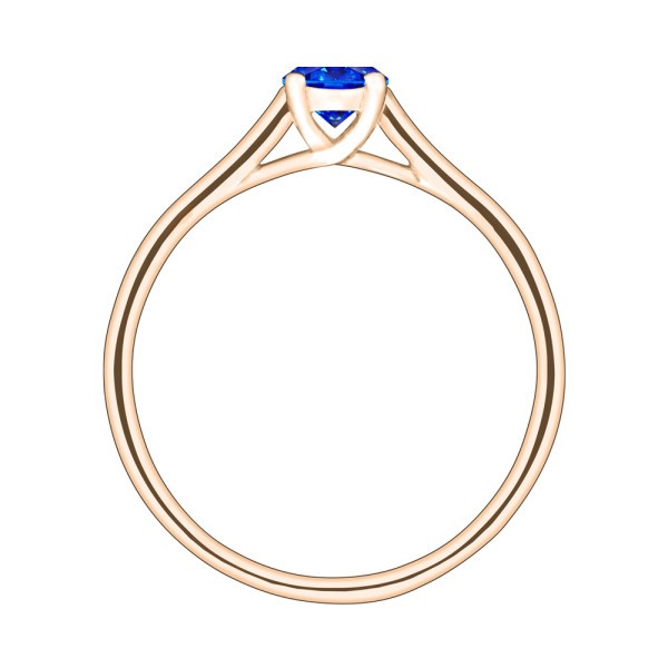 Solitaire Lepage Jackie en or rose et saphir