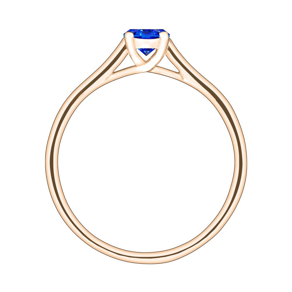 Solitaire Lepage Jackie en or rose et saphir