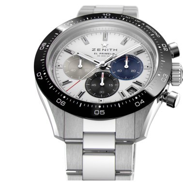 Montre Zenith Chronomaster Sport El Primero 3600 cadran blanc mat bracelet acier 41 mm ref. 03.3100.3600/69.M3100