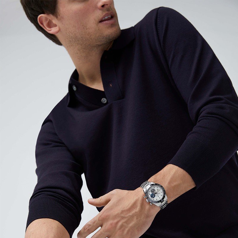 Montre Zenith Chronomaster Sport El Primero 3600 cadran blanc mat bracelet acier 41 mm ref. 03.3100.3600/69.M3100