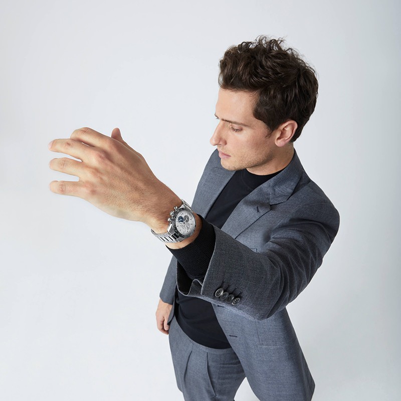 Montre Zenith Chronomaster Sport El Primero 3600 cadran blanc mat bracelet acier 41 mm ref. 03.3100.3600/69.M3100