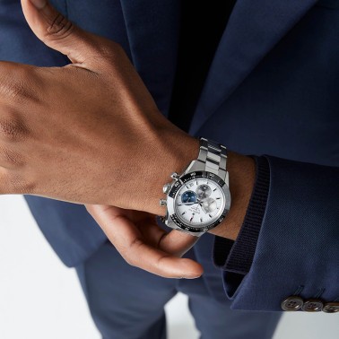 Montre Zenith Chronomaster Sport El Primero 3600 cadran blanc mat bracelet acier 41 mm ref. 03.3100.3600/69.M3100