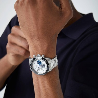 Zenith Chronomaster Sport El Primero 3600 watch matt white dial steel bracelet 41 mm Ref. 03.3100.3600/69.M3100