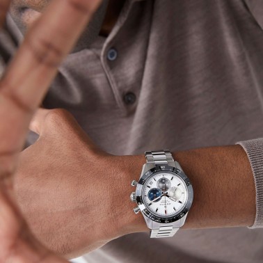 Montre Zenith Chronomaster Sport El Primero 3600 cadran blanc mat bracelet acier 41 mm ref. 03.3100.3600/69.M3100