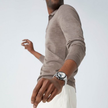 Montre Zenith Chronomaster Sport El Primero 3600 cadran blanc mat bracelet acier 41 mm ref. 03.3100.3600/69.M3100