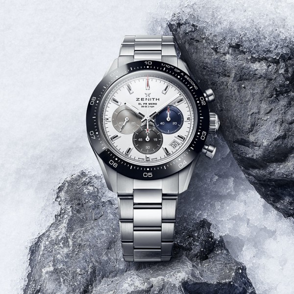 Montre Zenith Chronomaster Sport El Primero 3600 cadran blanc mat bracelet acier 41 mm ref. 03.3100.3600/69.M3100