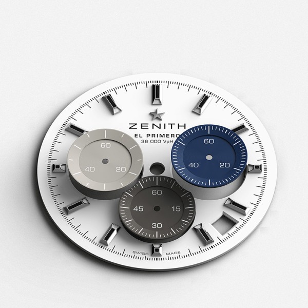 Montre Zenith Chronomaster Sport El Primero 3600 cadran blanc mat bracelet caoutchouc 41 mm ref. 03.3100.3600/69.C823