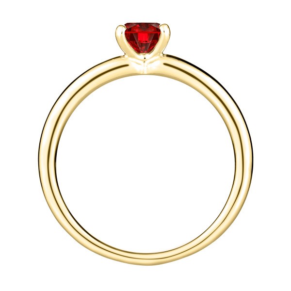 Solitaire Lepage Evidence en or jaune rubis brillant
