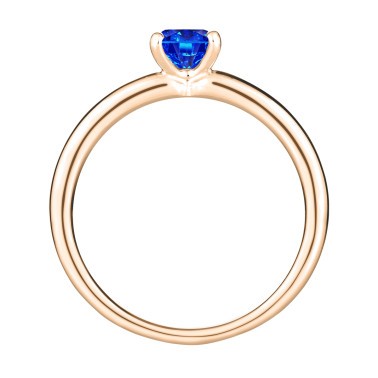 Solitaire Lepage Evidence en or rose saphir brillant