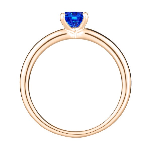 Solitaire Lepage Evidence en or rose saphir brillant