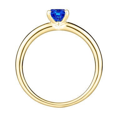Solitaire Lepage Evidence en or jaune saphir brillant - Front