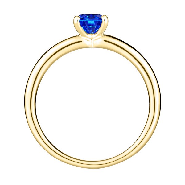 Solitaire Lepage Evidence en or jaune saphir brillant - Front