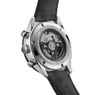 Montre TAG Heuer Carrera Porsche Calibre Heuer 02 Edition Spéciale cadran gris bracelet cuir 44 mm CBN2A1F.FC6492