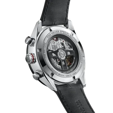 Montre TAG Heuer Carrera Porsche Calibre Heuer 02 Edition Spéciale cadran gris bracelet cuir 44 mm CBN2A1F.FC6492