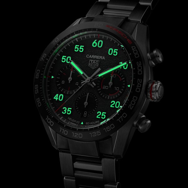 Montre TAG Heuer Carrera Porsche Calibre Heuer 02 Edition Spéciale cadran gris bracelet acier 44 mm CBN2A1F.BA0643