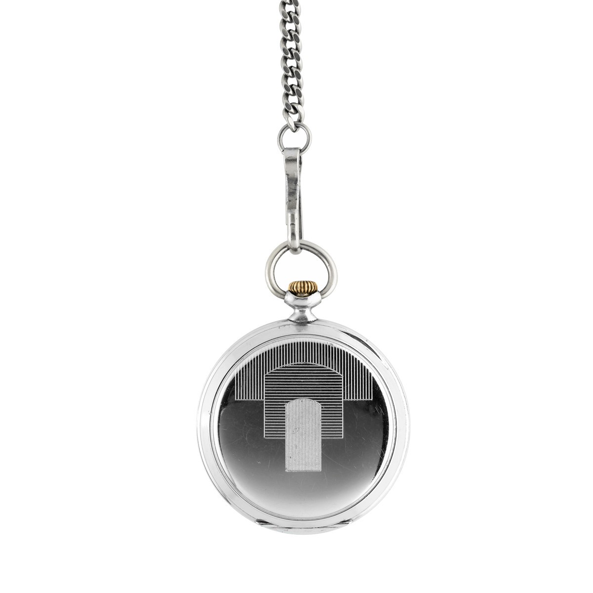 Zenith mechanical pocket watch with steel chain 1920s 50 mm Zenith mechanical pocket watch with steel chain 1920s 50 mm