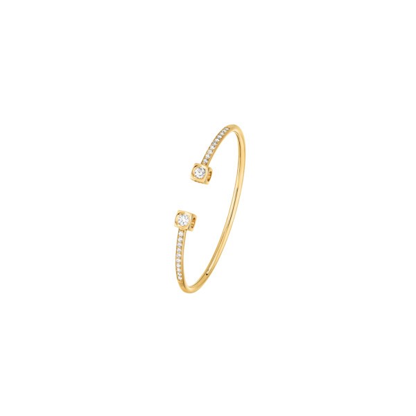 Bracelet Dinh Van Le Cube Diamant XL in yellow gold and diamonds