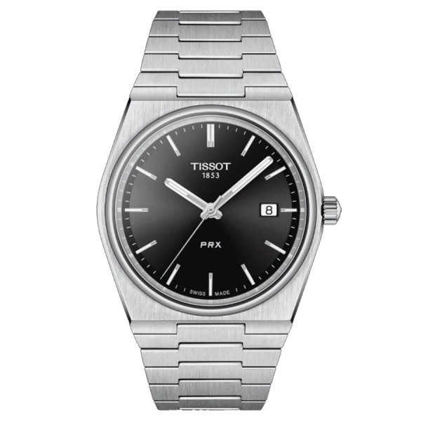 Watch Tissot T-Classic PRX Gent quartz black dial 40 mm steel bracelet T137.410.11.051.00