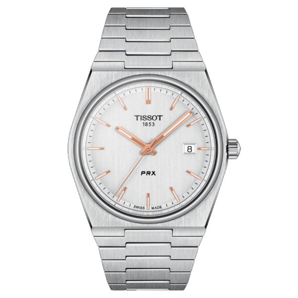 Montre Tissot T-Classic PRX Gent quartz cadran argent bracelet acier 40 mm T137.410.11.031.00