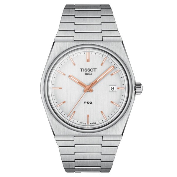 Watch Tissot T-Classic PRX Gent quartz silver dial 40 mm steel bracelet T137.410.11.031.00