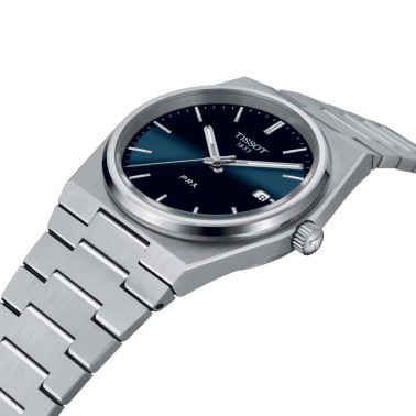 Montre Tissot T-Classic PRX Gent quartz cadran bleu bracelet acier 40 mm T137.410.11.041.00