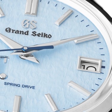 Montre Grand Seiko Elegance Spring Drive cadran bleu bracelet cuir noir 40,2 mm SBGA407G