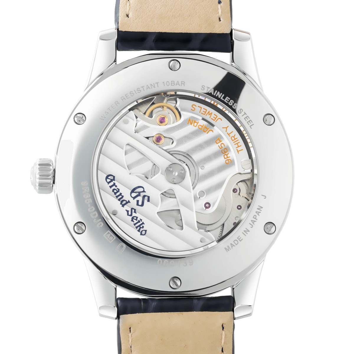 Montre Grand Seiko Elegance Spring Drive cadran bleu bracelet cuir noir 40,2 mm SBGA407G