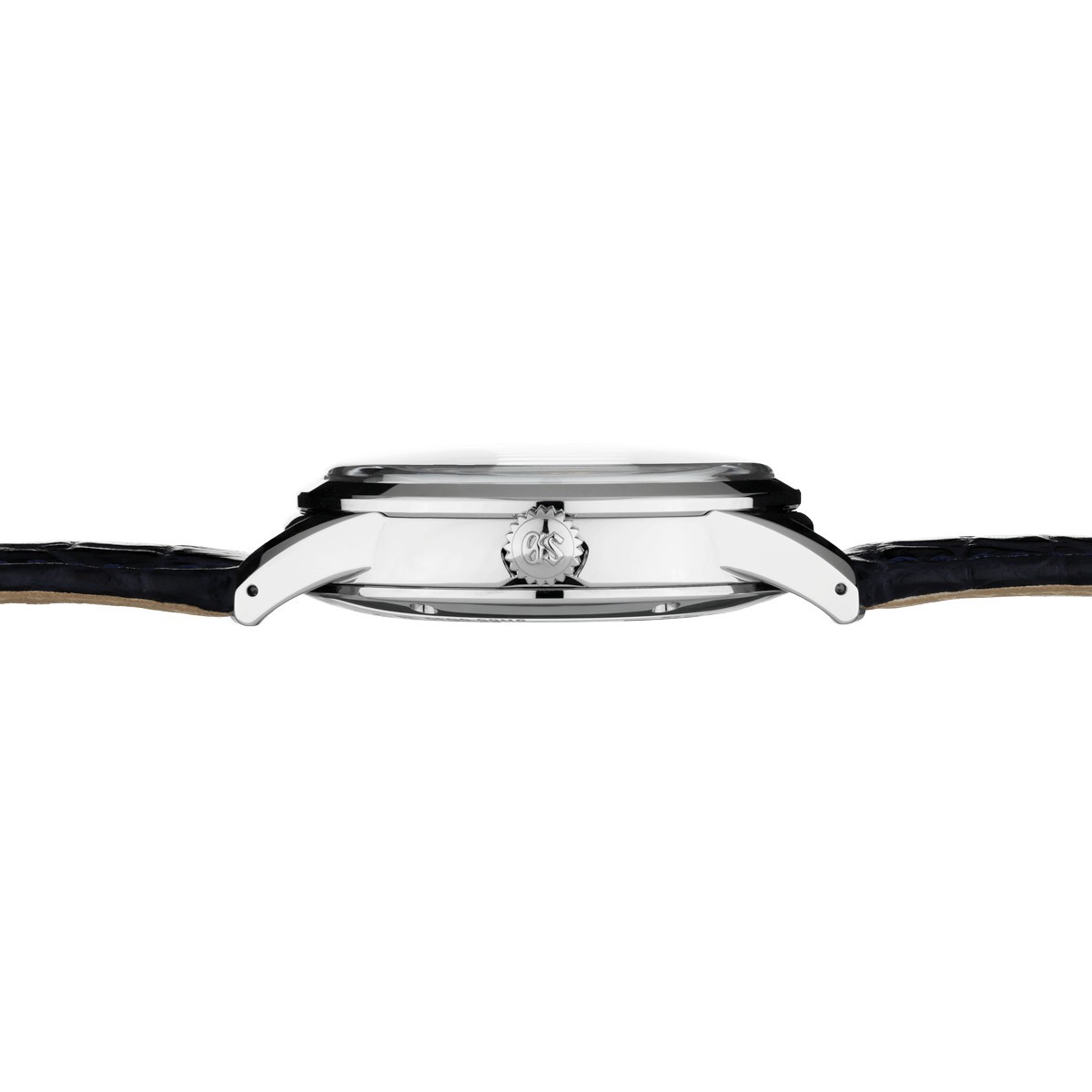 Montre Grand Seiko Elegance Spring Drive cadran bleu bracelet cuir noir 40,2 mm SBGA407G