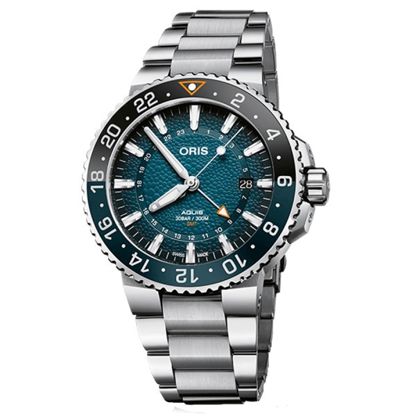 Montre Oris Whale Shark Ed. limitée 2016 ex. cadran bleu bracelet acier 45,5 mm 01 798 7754 4175-SET