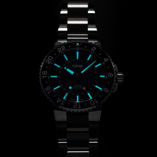 Montre Oris Whale Shark Ed. limitée 2016 ex. cadran bleu bracelet acier 45,5 mm 01 798 7754 4175-SET