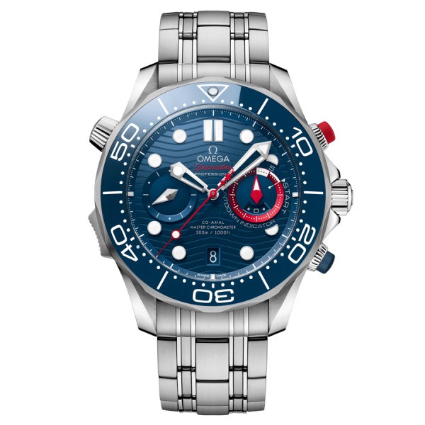 Montre Omega chronographe Seamaster Diver 300M édition Coupe de l’America 44 mm 210.30.44.51.03.002