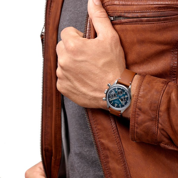 Montre Longines Heritage Avigation BigEye automatique cadran pétrole bracelet cuir brun 41 mm L2.816.1.93.2
