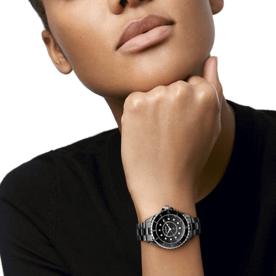 CHANEL J12 watch with diamond time index ceramic bracelet H5701 - Lepage