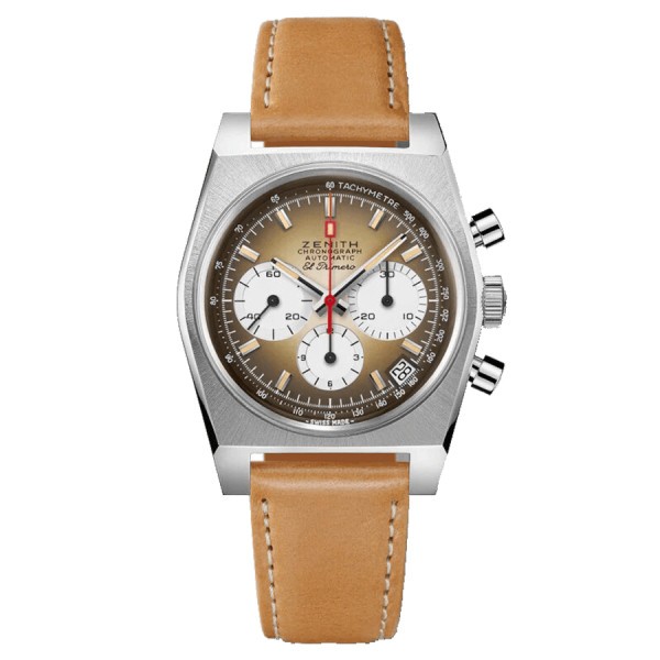 Montre Zenith Chronomaster Revival El Primero A385 cadran dégradé bracelet cuir 37 mm 03.A384.400/385.C855