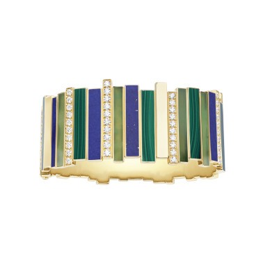Bracelet Dior Gem en or jaune Lapis Lazuli Malachite Chrysoprase et diamants JGEM94002