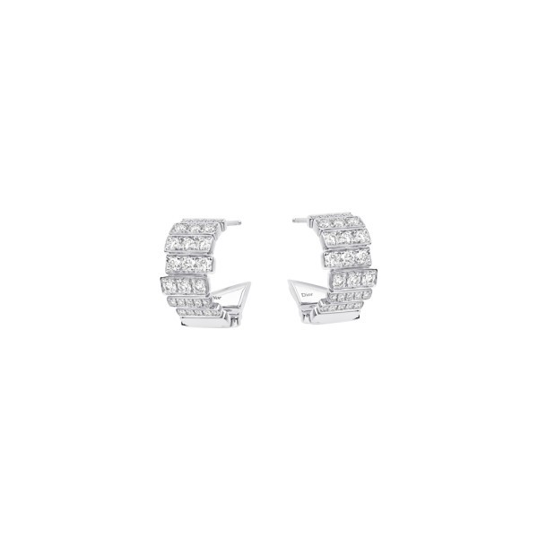 Boucles d'oreilles Dior Gem en or blanc et diamants JGEM94005